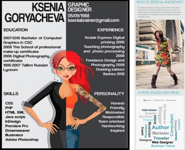 Infogram CV resume infographic