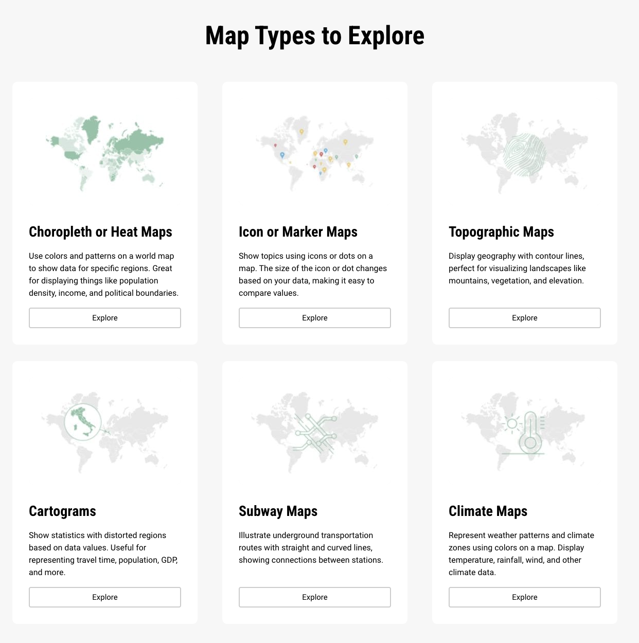 Different types of maps | Infogram