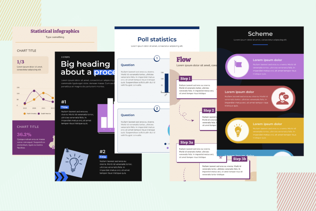 A screenshot of Infogram's new infographic templates 