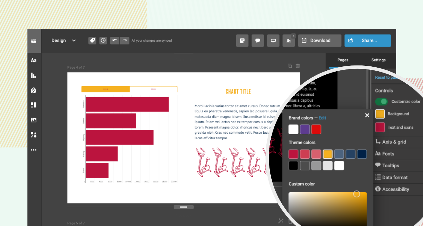 Customize Tab Backgrounds in a Snap | Infogram