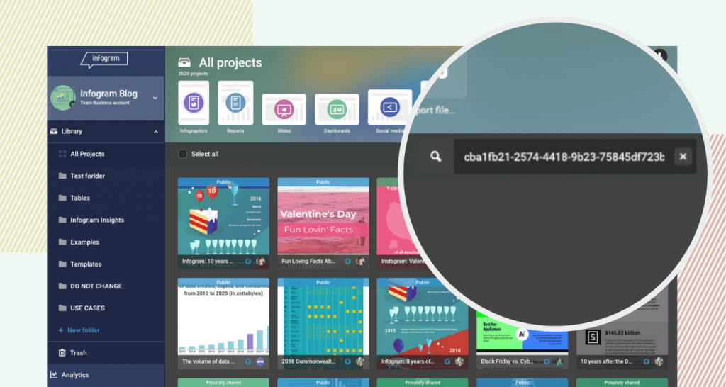 Introducing Library Search by Project ID | Infogram