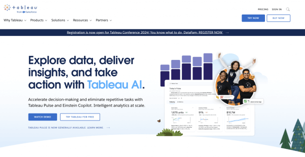 Tableau Homepage Screenshot