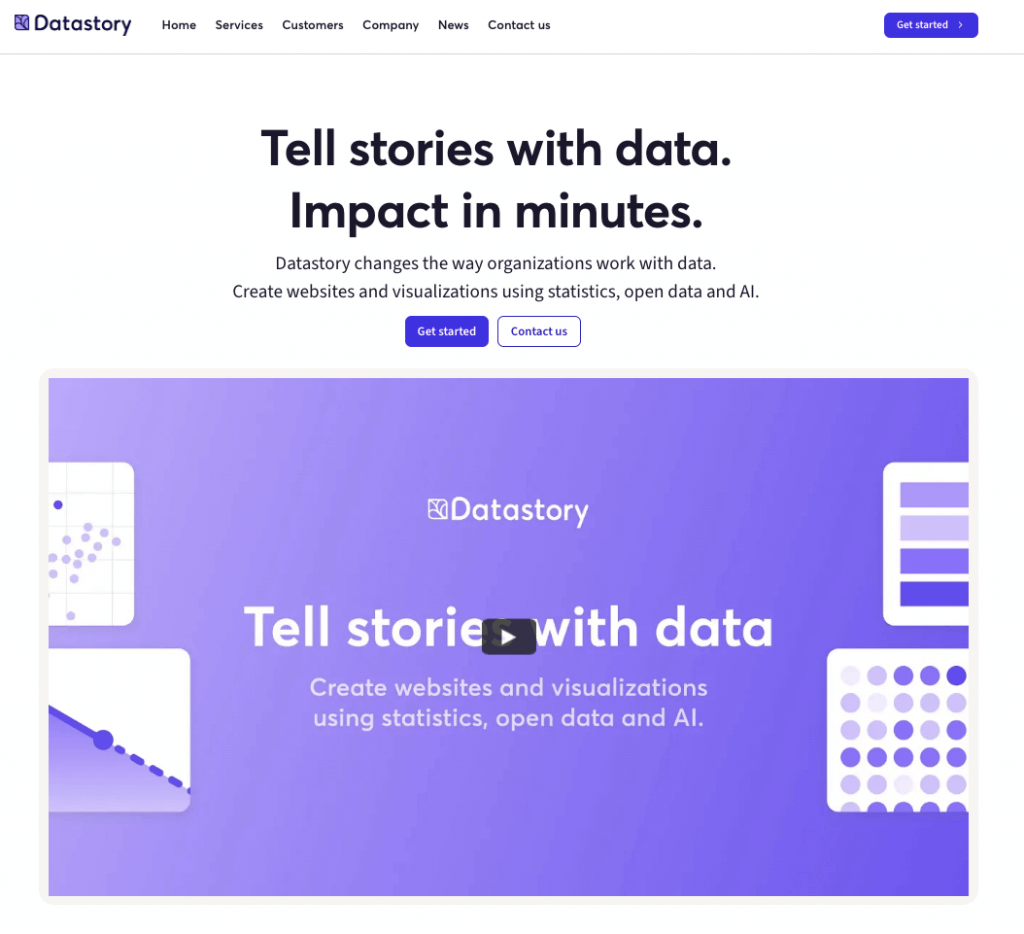 Data Story AI website screenshot