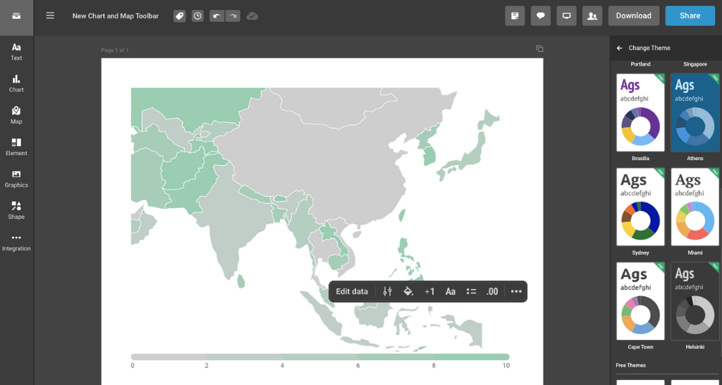 New Chart and Map Toolbar