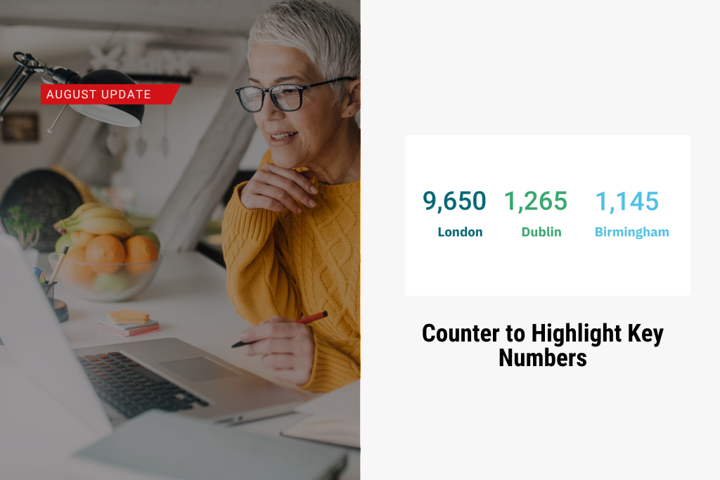 Add counters to highlight key numbers | Infogram